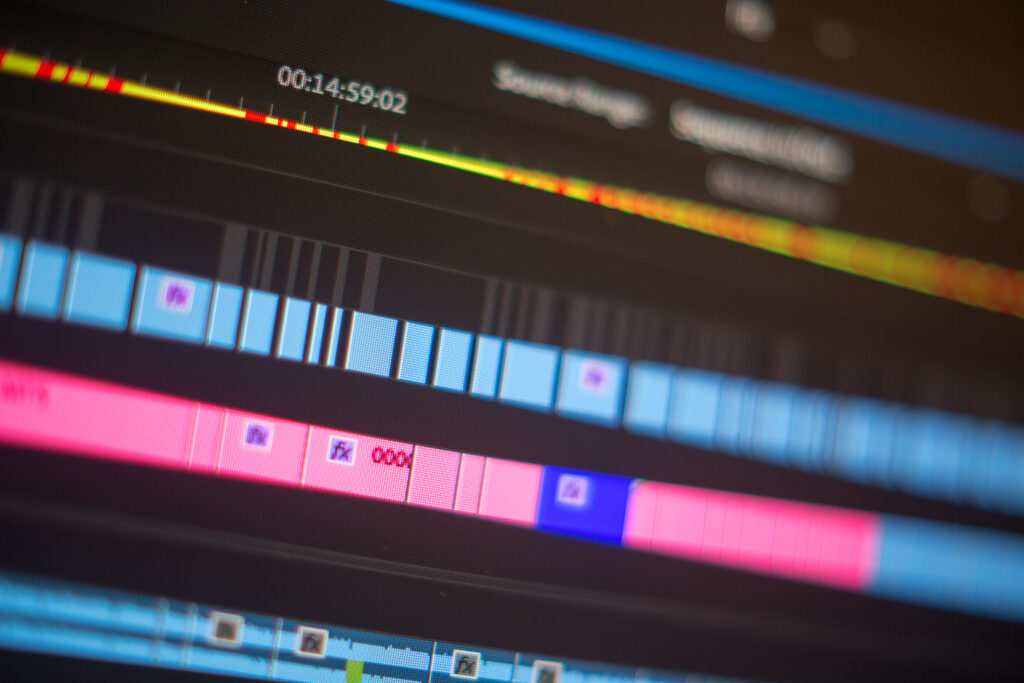 Videobearbeitung wie Schnitt oder Farbkorrekturen